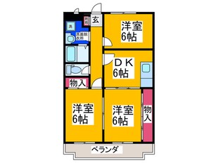 大県マンションⅡの物件間取画像